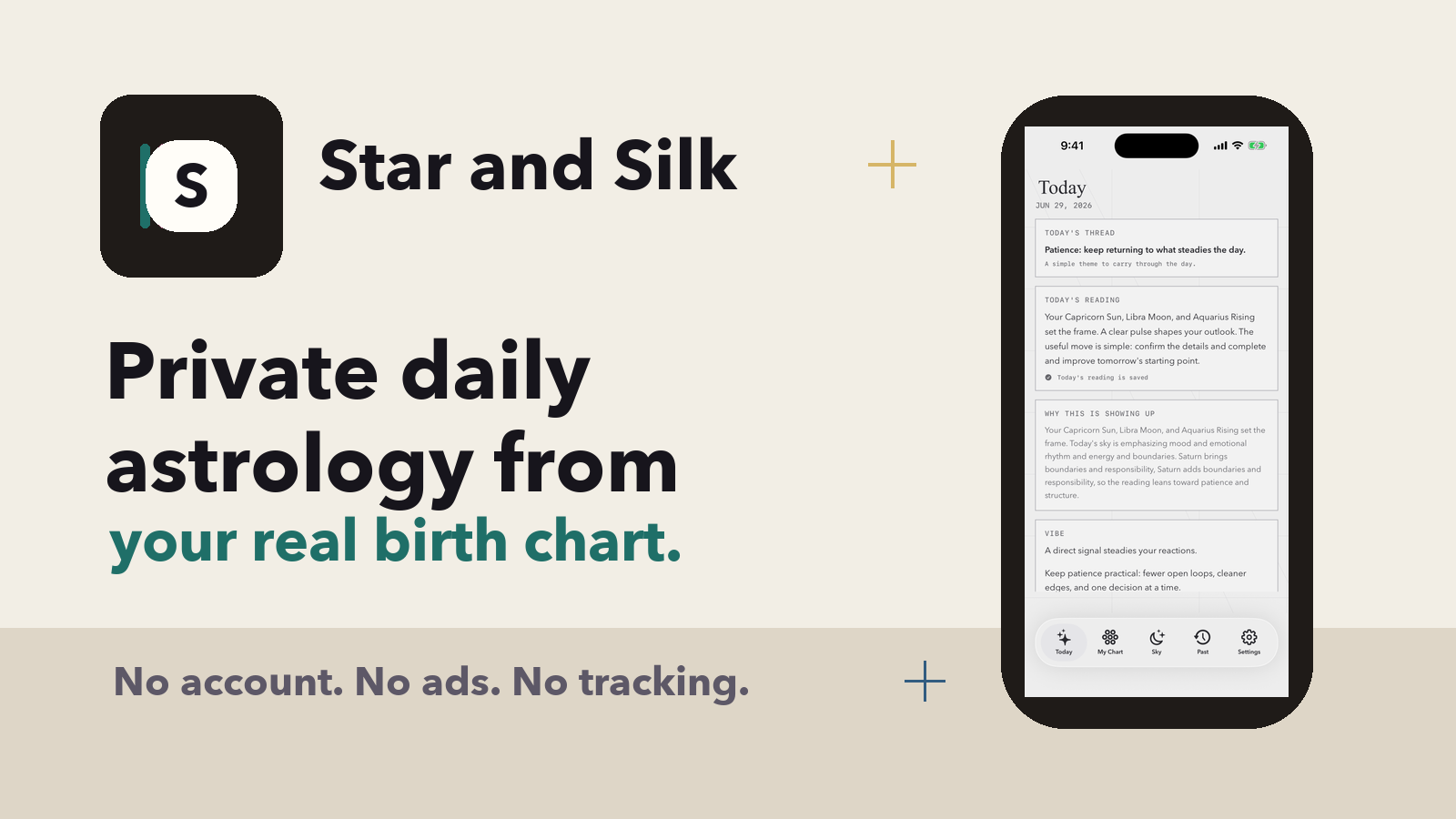 Star and Silk press banner with app screenshot.